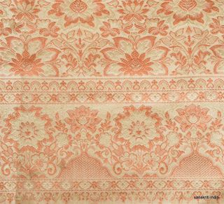 Fabric Hand Woven Floral Indian Craft Wall Home Decor Art Cream