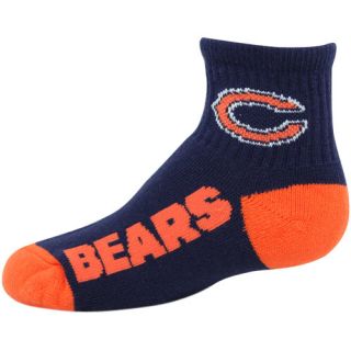 Chicago Bears Youth Name & Logo Quarter Length Socks   Navy Blue