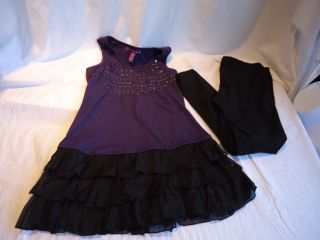 PC Epic Threads Purple Dress with Leggings Sz Large