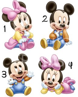  Minnie Mouse Baby Iron on T Shirt Fabric Transfer Also Stickers