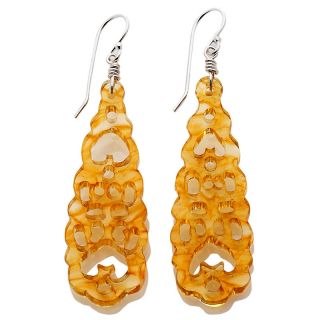 223 795 age of amber hand carved light honey amber sterling silver