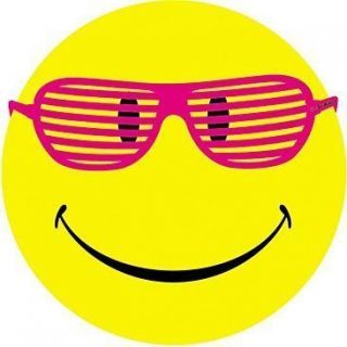 Happy Face T Shirt Smiley Face with Hot Pink Glasses Tee Funny Tank