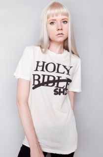 Petals and Peacocks Holy Shit Tee in Vintage White