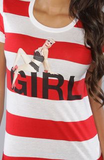 Joyrich The Leah Dolly Girl Striped Tee in Red