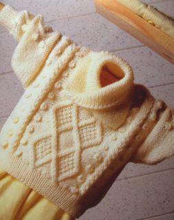 Knitting 7 Patterns Baby Fair Isle Heart Bunny Sweaters Overalls Hats