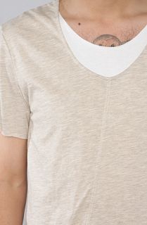 Shades Of Grey The Asymmetrical 2 Layer Tee in Beige White  Karmaloop