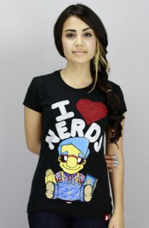 Entree Entree LS I Heart Nerds Black Tee