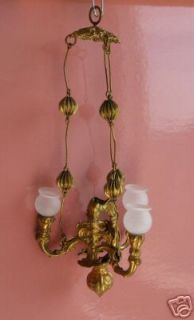 Antique Doll House ormolu Erhard Sohne chandelier