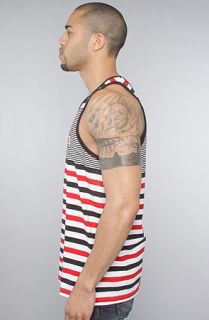 LRG The Letterman Striped Tank in Black