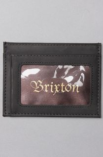 Brixton The Otis Wallet in Black Concrete