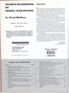Design Handbook for Model Railroads book Mallery 1979 EXCELLENT