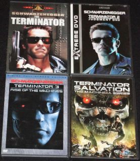 TERMINATOR 1,2,3,&4 COMPLETE 4 FILM 6 DVD DISC COLLECTION ARNOLD