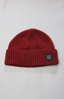 KR3W The Skully Beanie in Red Concrete