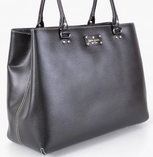 Kate Spade XL Fallon Wellesley Black Leather Business Purse Bag Tote
