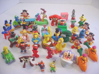 Huge Lot of 33 Sesame Street Muppets Looney Tunes Toys