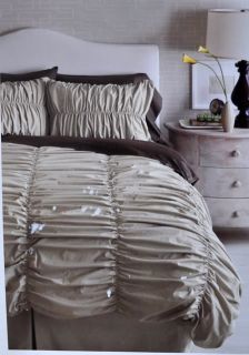 from the home bedding collection here s the king khaki ruched duvet