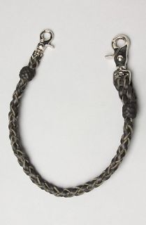 Holliday The Leather Braided Rein in Black with Silver