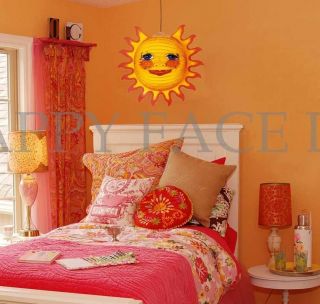 Sun Paper Lantern Lamp w 12ft Cord Easy Installation Kids Room Teenage