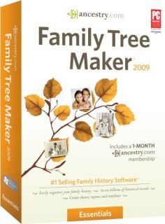Family Tree Maker 2009 Essentials PC New 