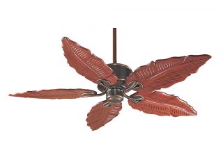  55 Coronado Tropical Amber Bronze Leaf Blade Ceiling Fan 28522