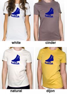 American Apparel Organic T Shirt with Figure Ice Skate