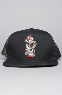 RVCA The Leo Trucker II Hat in Black Concrete