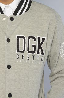 DGK The Scholar Snap Up Sweatshirt in Ash Heather