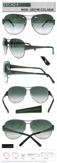 EyezoneCo ESCADA Sunglasses SES748M Col.0568 Gun(Grey) Metal Sunglass