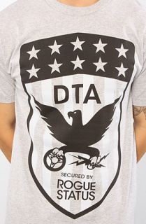 DTA   Rogue Status The Flag Shield Tee in Heather Gray and Black