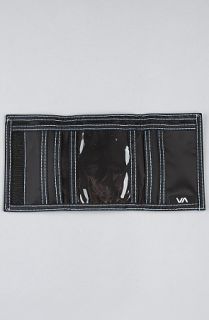 RVCA The Mended Wallet in Teal Black Concrete