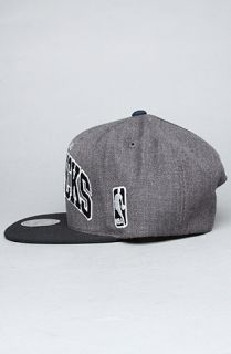 Mitchell & Ness The Dallas Mavericks Arch Logo G2 Snapback Hat in Gray