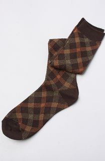 Bell The Plaid Knee High Socks in Brown Plaid