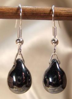 Lovely hand made silver plated earrings, made with gorgeous gunmetal