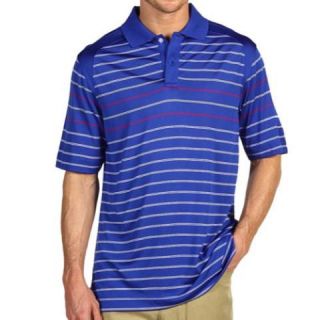 New Callaway Engineer Striped Polo Golf Shirt Surf The Web Blue