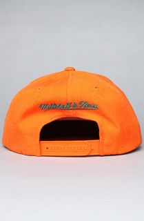 Mitchell & Ness The Miami Dolphins Logo Snapback Hat in Orange