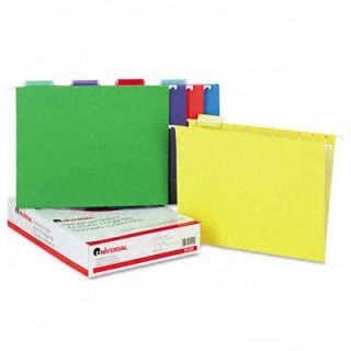 Universal Hanging File Folders 1 5 Tab 11 Point Letter Assorted Colors