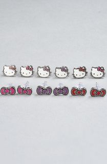 Loungefly The Hello Kitty Bow and Face 6Pack Stud Earrings  Karmaloop