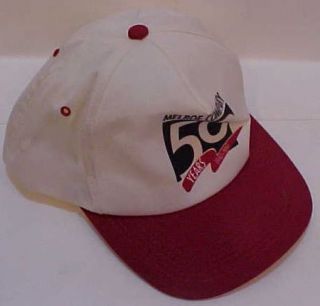 Melroe farm equipment Company 1997 red white baseball cap hat 50th