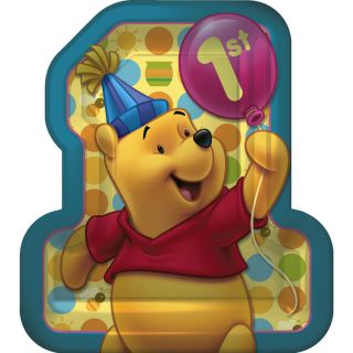 Winnie The Pooh 1st Birthday Party Banner 32 Plates Napkins 16 Cup 2