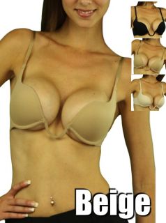 Pick Your Size and Color for 1 Ultra Low Deep U Plunge Push Up Bra Low