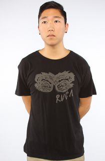 RVCA The Vault Eyes Tee in Black Concrete