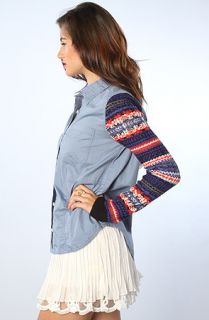 Free People The Louis Is Oxford in Chambray Combo