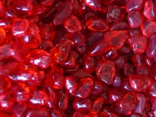 Red Glass Beans Fireplace Gas Logs Set Fire Pit Glass