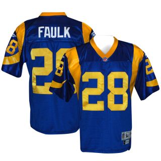 RAMS Marshall Faulk THROWBACK YOUTH SEWN Jersey S