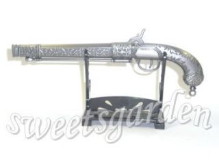 Pirate Flintlock Derringer Pistol Gun Arms Weapon Metal Model Display