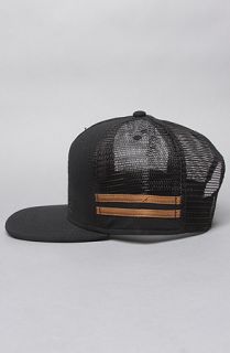 Crooks and Castles The Snub Text Trucker Hat in Black