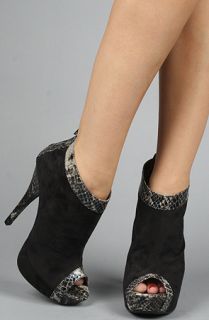 Sole Boutique The Just For Fun Shoe in Black Snake