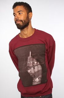 Civil The Hand of Faith Crewneck in Maroon