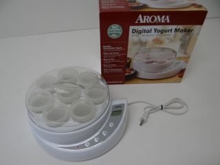 Aroma AYM 606 8 Cup Electric Digital Yogurt Maker with 8 BPA Free