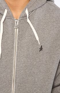 Altamont The Basic Zip Up Hoody in Grey White